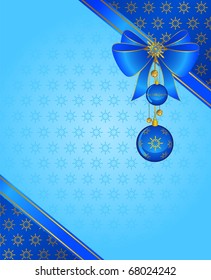 Christmas background with bolls