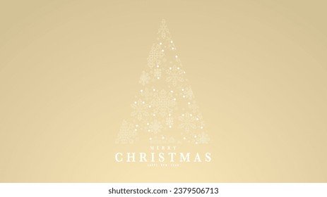 Christmas Background with Border made of Cutout Gold Foil Stars , Element in Christmas holiday , illustration Vector EPS 10