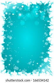 christmas background with border of snowflakes
