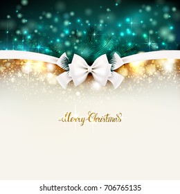 Christmas background with bow.