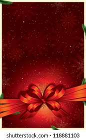 christmas background with bow (also available jpg version)