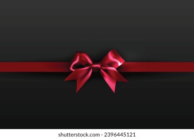 christmas  background with bow and ribbon.