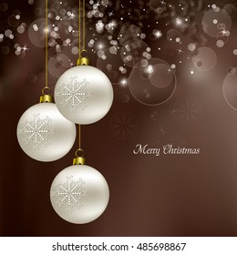 Christmas Background. Brown Illustration.