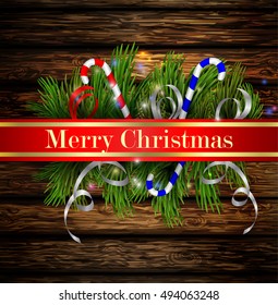 Christmas background with candies