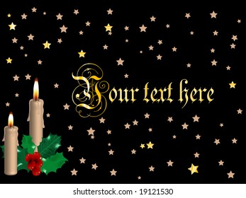 Christmas background with the candles
