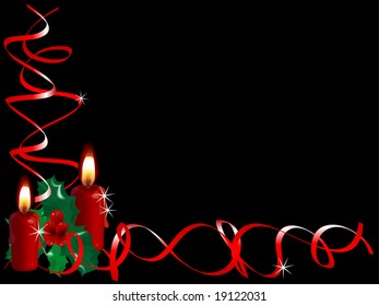 Christmas background with the candles