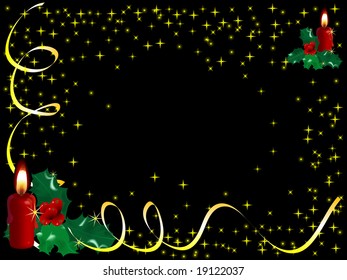 Christmas background with the candles