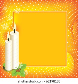 Christmas background with candles
