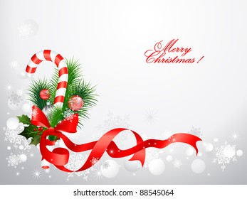 Christmas background with candy cane with space for text