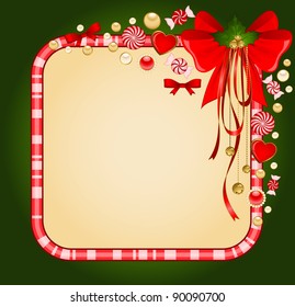 Christmas background with Candy cane. Vector