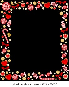 Christmas background with Candy cane. Vector