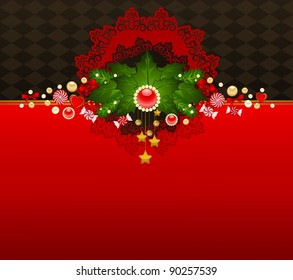 Christmas background with Candy cane. Vector