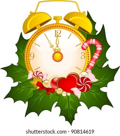 Christmas background with Candy cane. Vector