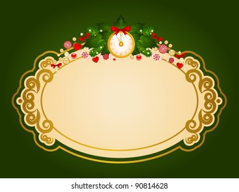 Christmas background with Candy cane. Vector