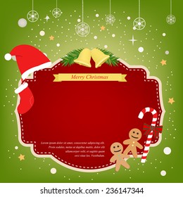 Christmas background with candy canes