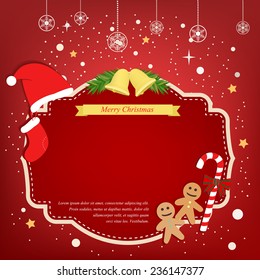 Christmas background with candy canes