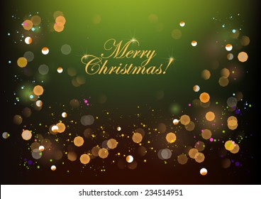 Christmas background, card, greeting, flickering
