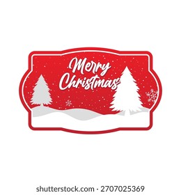 Weihnachts-Hintergrundkarte Logo, Vektorgrafik
