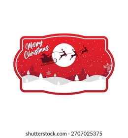 Weihnachts-Hintergrundkarte Logo, Vektorgrafik
