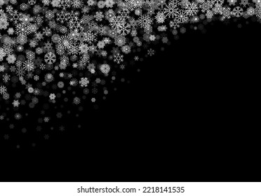 Christmas background or card template with small snowflakes