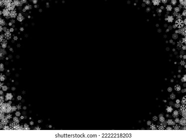 Christmas background or card template with small snowflakes