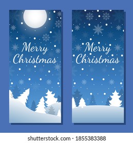 Christmas background card templates. Vector design element. Set of brochure, poster templates. Vector illustration