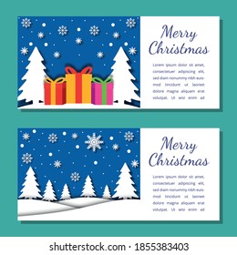 Christmas background card templates. Vector design element. Set of brochure, poster templates. Vector illustration