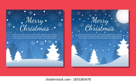 Christmas background card templates. Vector design element. Set of brochure, poster templates. Vector illustration