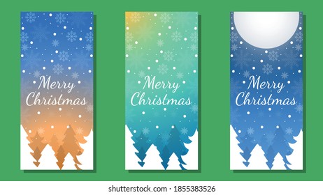 Christmas background card templates. Vector design element. Set of brochure, poster templates. Vector illustration
