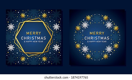 Christmas background card templates. Vector design element. Set of brochure, poster templates. Vector illustration