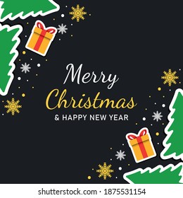 Christmas background card templates. Vector design element. Set of brochure, poster templates. Vector illustration