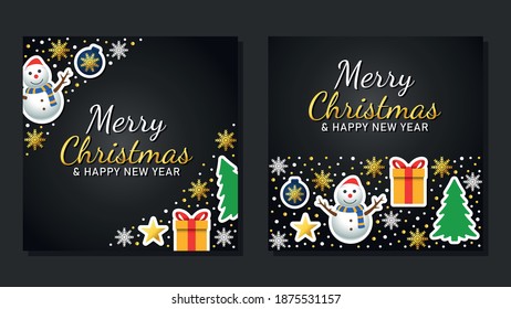 Weihnachtshintergrund-Vorlagen. Vectordesign-Element. Eine Reihe von Broschüren, Plakatvorlagen. Vektorgrafik