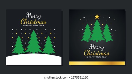 Christmas background card templates. Vector design element. Set of brochure, poster templates. Vector illustration