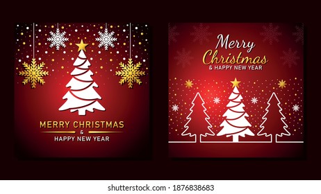 Plantillas de tarjetas de fondo de Navidad. Elemento de diseño de vectores. Conjunto de folletos, plantillas de afiches. Ilustración del vector