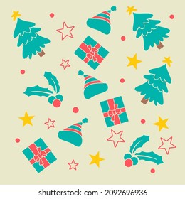 Vector de dibujos animados de fondo de Navidad