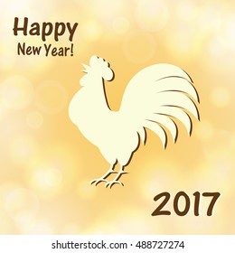 Christmas background with cock