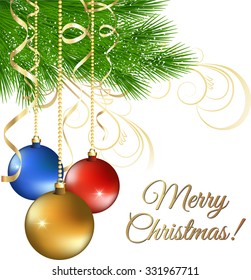 Christmas background with color balls