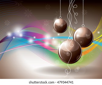 Christmas Background. Colorful Shiny Illustration.