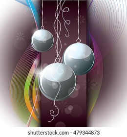 Christmas Background. Colorful Shiny Illustration.