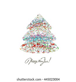 Christmas background with colorful splash. A vector.