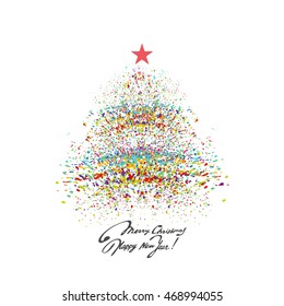 Christmas background with colorful splash. A vector.
