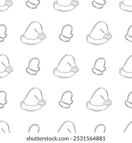 Fundo de Natal. Padrão de coloração no estilo de desenho manual