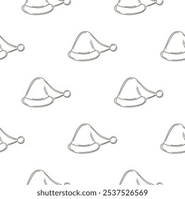 Christmas background. Coloring pattern in hand draw style