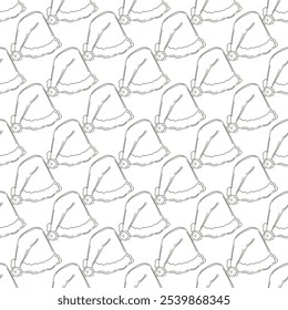 Christmas background. Coloring pattern in hand draw style