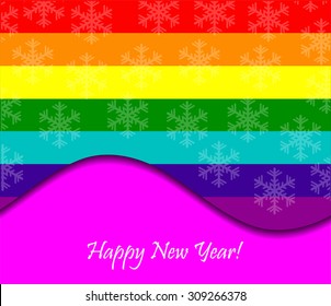 Christmas background. The colors of the rainbow