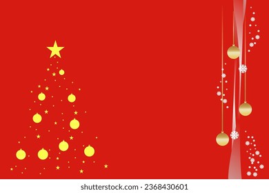 Christmas background, with a combination of red and yellow