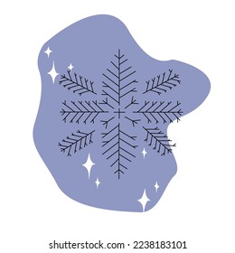 Fondo de Navidad: composición de líneas curvadas y copos de nieve - ideal para fondos o sobre otras imágenes