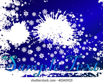 Christmas background: composition of curved lines and snowflakes - great for backgrounds, or layering over other images