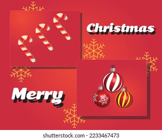 Christmas background concept with candy stick christmas lighht and snowflakes. Merry Christmas and Happy New Year