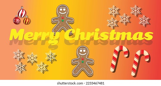 Christmas background concept with candy stick christmas lighht candy and snowflakes. Merry Christmas and Happy New Year